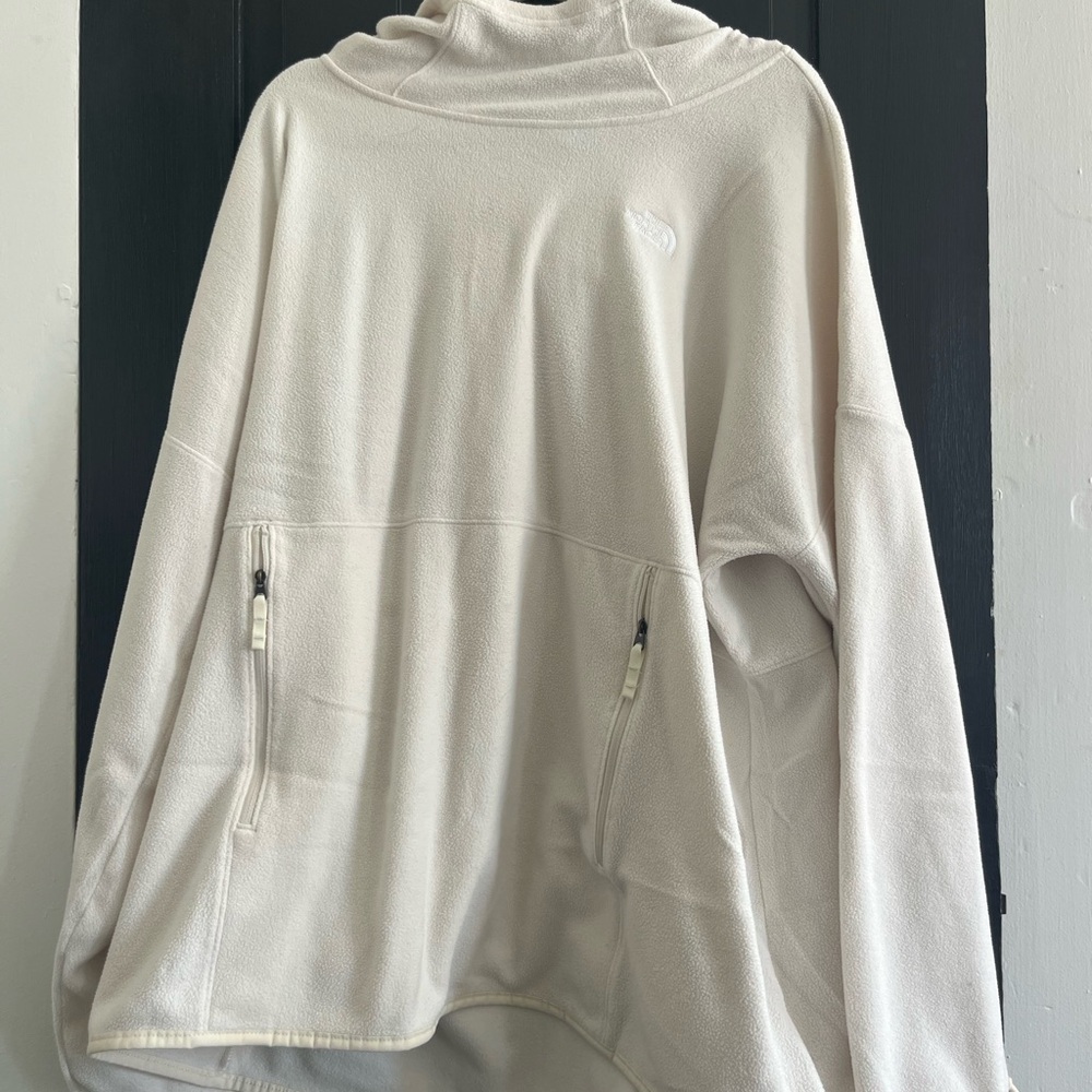 The North Face Cream Turtleneck Fleece Pullover